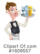 Waiter Clipart #1609557 by AtStockIllustration