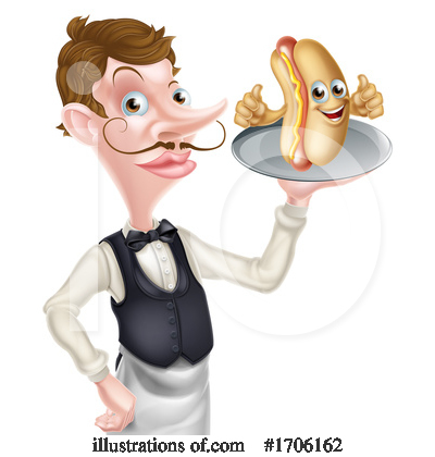Royalty-Free (RF) Waiter Clipart Illustration by AtStockIllustration - Stock Sample #1706162