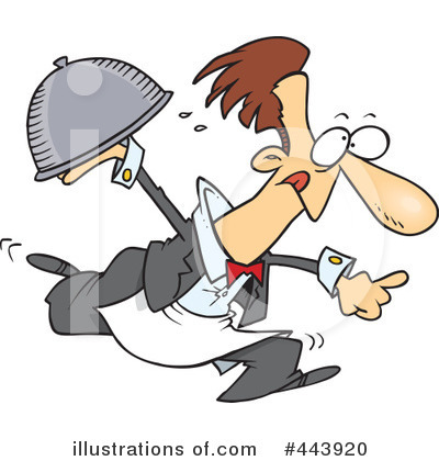 Royalty-Free (RF) Waiter Clipart Illustration by toonaday - Stock Sample #443920