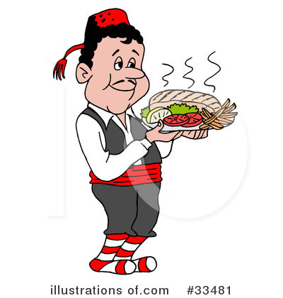 Waiter Clipart #33481 by LaffToon