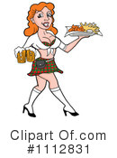 Waitress Clipart #1112831 by LaffToon