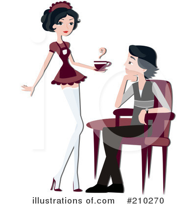 Royalty-Free (RF) Waitress Clipart Illustration by BNP Design Studio - Stock Sample #210270