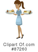 Waitress Clipart #87260 by Rosie Piter