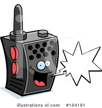 Royalty-Free (RF) Walkie Talkie Clipart Illustration by Cory Thoman - Stock Sample #104181