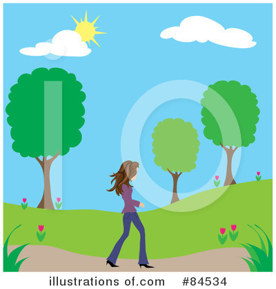 Royalty-Free (RF) Walking Clipart Illustration by Pams Clipart - Stock Sample #84534