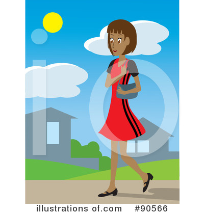 Royalty-Free (RF) Walking Clipart Illustration by Rosie Piter - Stock Sample #90566
