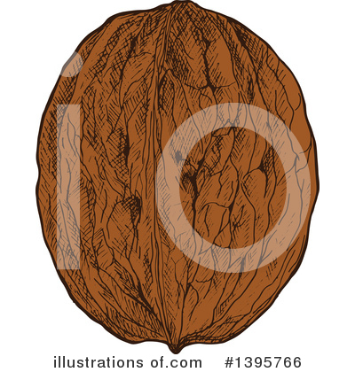 Royalty-Free (RF) Walnut Clipart Illustration by Vector Tradition SM - Stock Sample #1395766