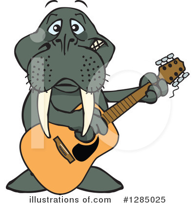 Royalty-Free (RF) Walrus Clipart Illustration by Dennis Holmes Designs - Stock Sample #1285025