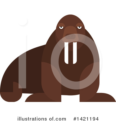 Walrus Clipart #1421194 by Vector Tradition SM