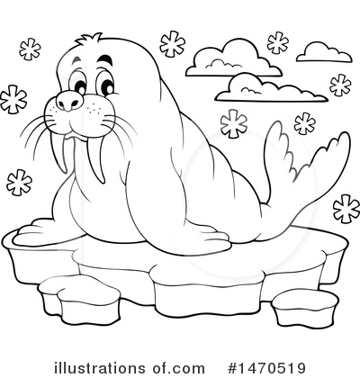 Royalty-Free (RF) Walrus Clipart Illustration by visekart - Stock Sample #1470519