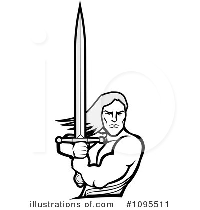 Royalty-Free (RF) Warrior Clipart Illustration by BestVector - Stock Sample #1095511
