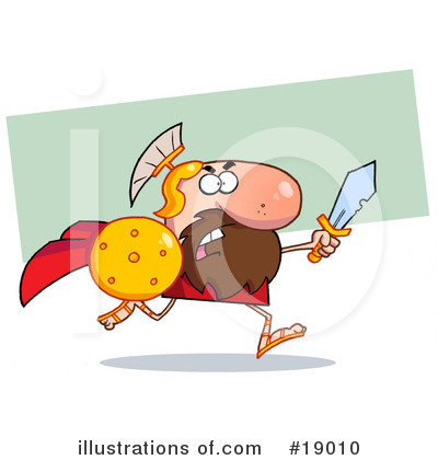 Gladiator Clipart #19010 by Hit Toon