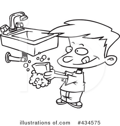 Royalty-Free (RF) Washing Hands Clipart Illustration by toonaday - Stock Sample #434575