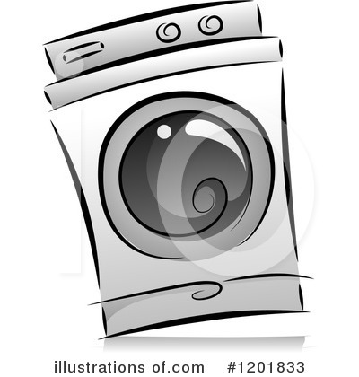 Royalty-Free (RF) Washing Machine Clipart Illustration by BNP Design Studio - Stock Sample #1201833