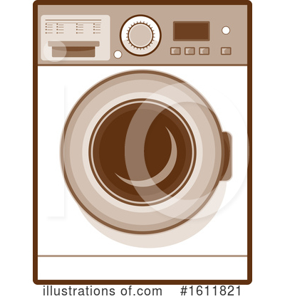 Royalty-Free (RF) Washing Machine Clipart Illustration by patrimonio - Stock Sample #1611821