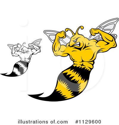 Royalty-Free (RF) Wasp Clipart Illustration by Vector Tradition SM - Stock Sample #1129600