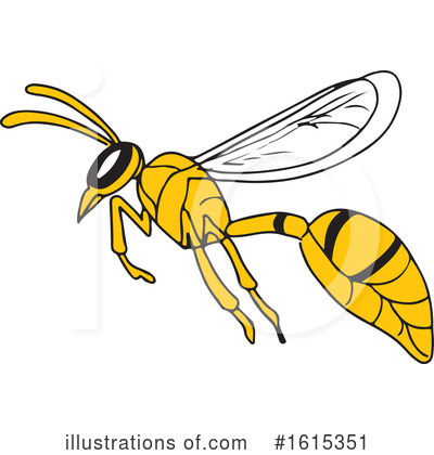 Royalty-Free (RF) Wasp Clipart Illustration by patrimonio - Stock Sample #1615351