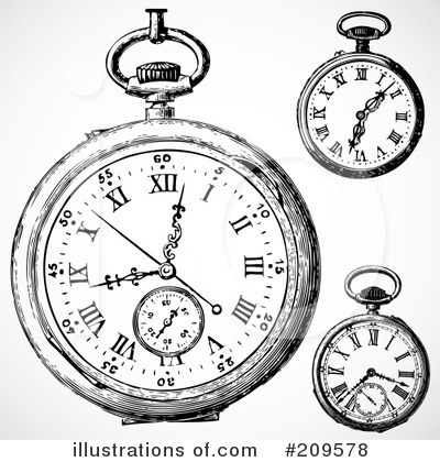 Royalty-Free (RF) Watch Clipart Illustration by BestVector - Stock Sample #209578