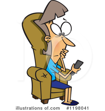 Royalty-Free (RF) Watching Tv Clipart Illustration by toonaday - Stock Sample #1198041