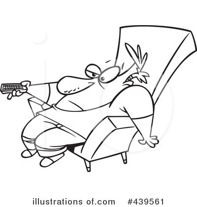Royalty-Free (RF) Watching Tv Clipart Illustration by toonaday - Stock Sample #439561
