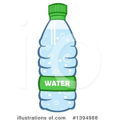 Royalty-Free (RF) Water Bottle Clipart Illustration by Hit Toon - Stock Sample #1394988
