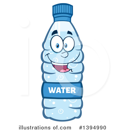 Water Bottle Mascot Clipart #1394990 by Hit Toon
