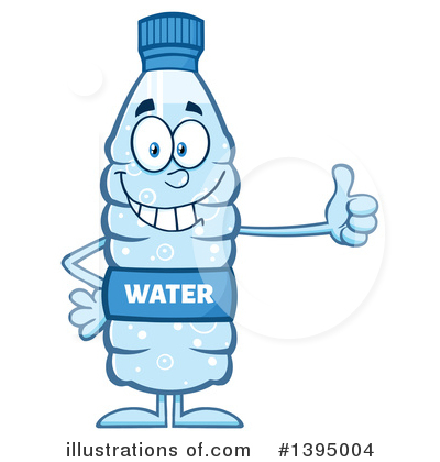 Royalty-Free (RF) Water Bottle Clipart Illustration by Hit Toon - Stock Sample #1395004