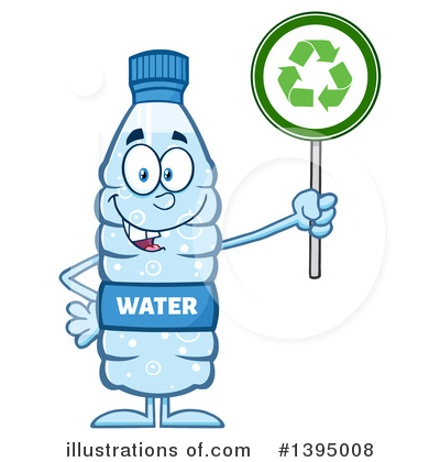 Royalty-Free (RF) Water Bottle Clipart Illustration by Hit Toon - Stock Sample #1395008