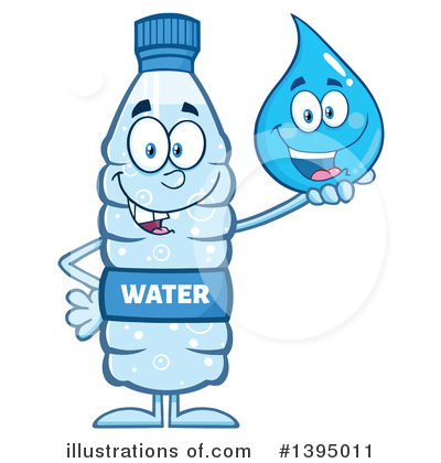Royalty-Free (RF) Water Bottle Clipart Illustration by Hit Toon - Stock Sample #1395011