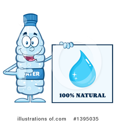 Royalty-Free (RF) Water Bottle Clipart Illustration by Hit Toon - Stock Sample #1395035