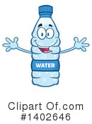 Water Bottle Mascot Clipart #1402646 by Hit Toon