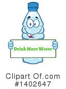 Water Bottle Mascot Clipart #1402647 by Hit Toon