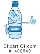 Water Bottle Mascot Clipart #1402649 by Hit Toon