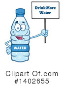 Water Bottle Mascot Clipart #1402655 by Hit Toon