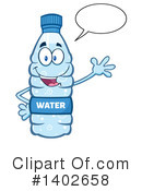 Water Bottle Mascot Clipart #1402658 by Hit Toon