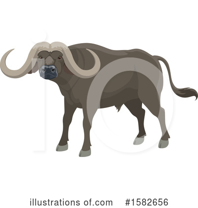 Royalty-Free (RF) Water Buffalo Clipart Illustration by Vector Tradition SM - Stock Sample #1582656