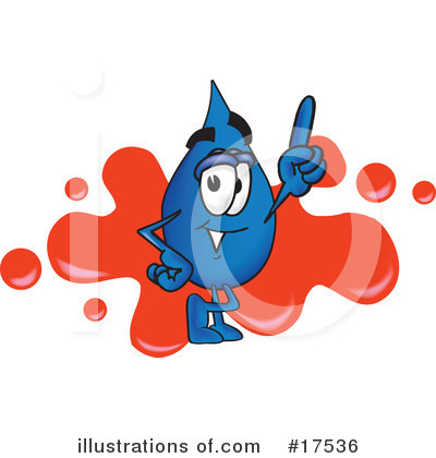 Water Drop Mascot Clipart #17536 by Mascot Junction