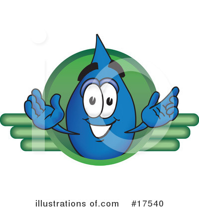 Water Drop Mascot Clipart #17540 by Mascot Junction