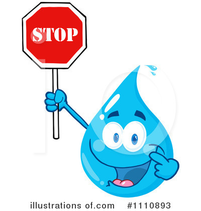 Royalty-Free (RF) Water Drop Clipart Illustration by Hit Toon - Stock Sample #1110893