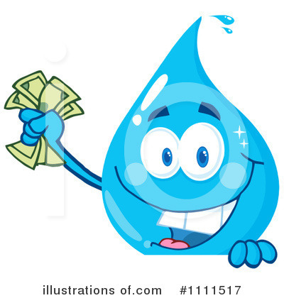 Royalty-Free (RF) Water Drop Clipart Illustration by Hit Toon - Stock Sample #1111517