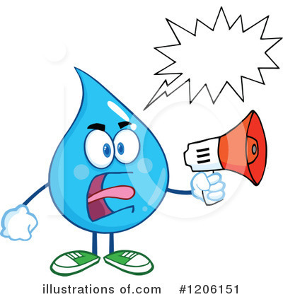 Royalty-Free (RF) Water Drop Clipart Illustration by Hit Toon - Stock Sample #1206151