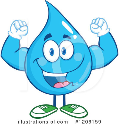 Royalty-Free (RF) Water Drop Clipart Illustration by Hit Toon - Stock Sample #1206159