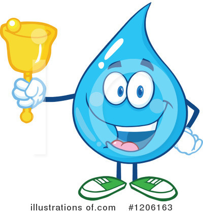 Royalty-Free (RF) Water Drop Clipart Illustration by Hit Toon - Stock Sample #1206163