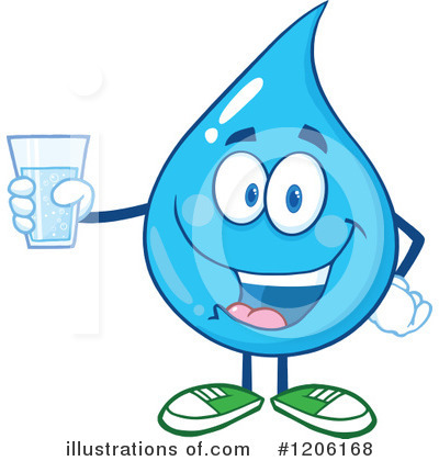 Royalty-Free (RF) Water Drop Clipart Illustration by Hit Toon - Stock Sample #1206168