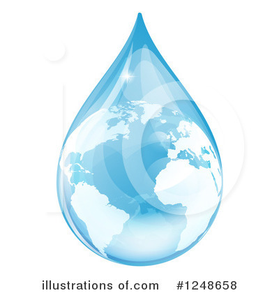 Royalty-Free (RF) Water Drop Clipart Illustration by AtStockIllustration - Stock Sample #1248658