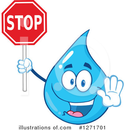 Royalty-Free (RF) Water Drop Clipart Illustration by Hit Toon - Stock Sample #1271701