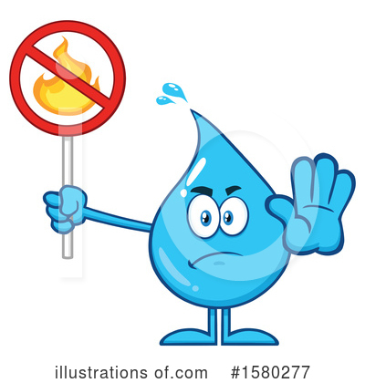 Royalty-Free (RF) Water Drop Clipart Illustration by Hit Toon - Stock Sample #1580277