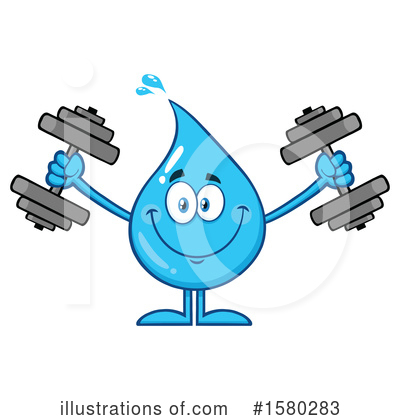 Royalty-Free (RF) Water Drop Clipart Illustration by Hit Toon - Stock Sample #1580283