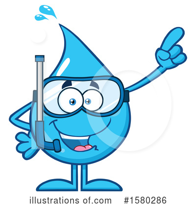 Royalty-Free (RF) Water Drop Clipart Illustration by Hit Toon - Stock Sample #1580286