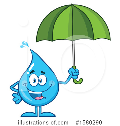 Royalty-Free (RF) Water Drop Clipart Illustration by Hit Toon - Stock Sample #1580290